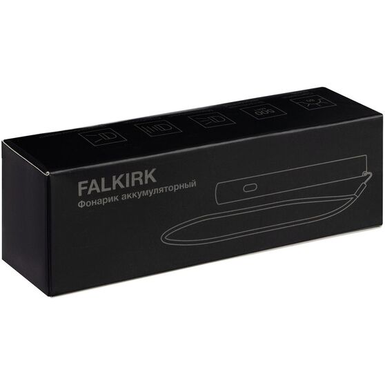 Фонарик аккумуляторный Falkirk, черный-8