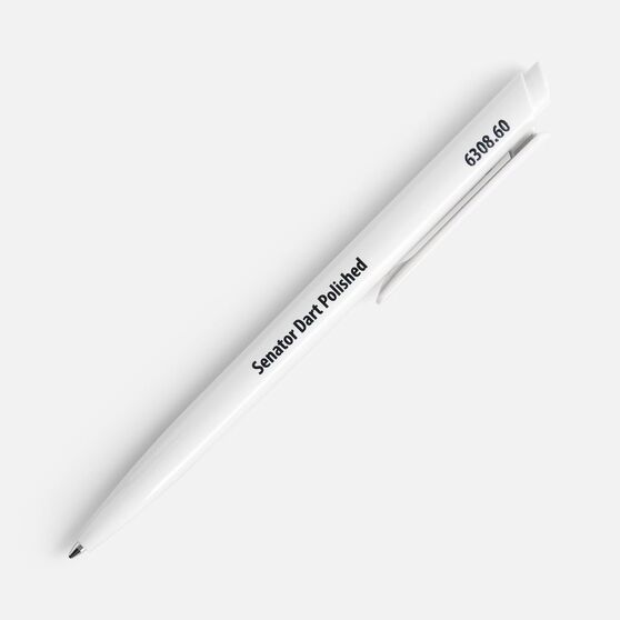 Ручка шариковая Senator Dart Polished, белая-6