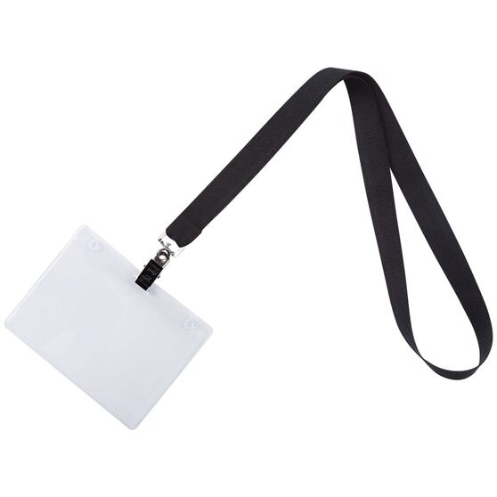 Лента для бейджа Neckband, черная-2
