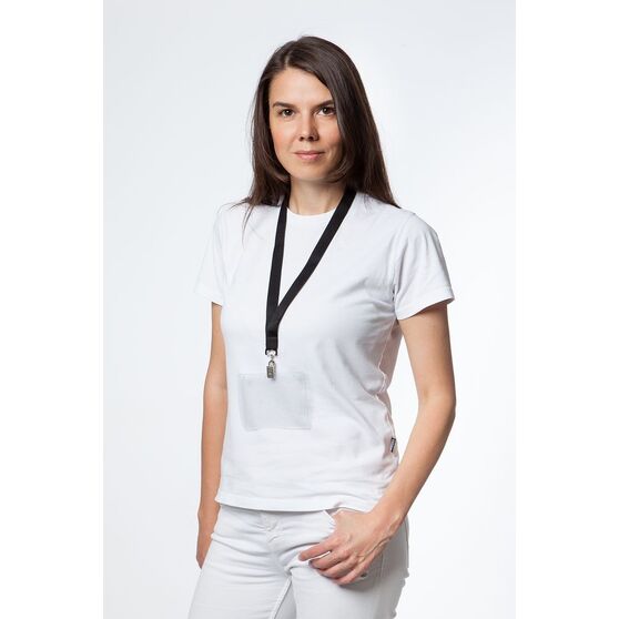 Лента для бейджа Neckband, черная-4