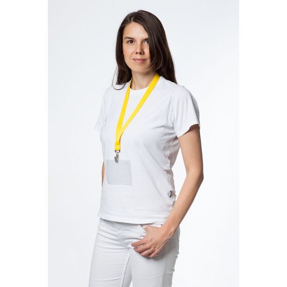 Лента для бейджа Neckband, желтая-4