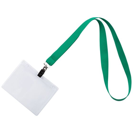 Лента для бейджа Neckband, зеленая-2