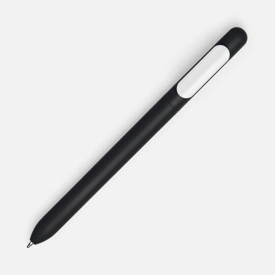 Ручка шариковая Swiper Soft Touch, черная с белым-2
