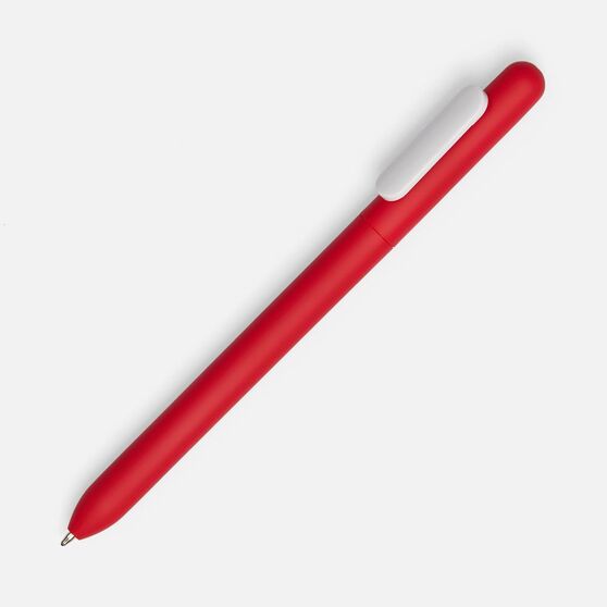 Ручка шариковая Swiper Soft Touch, красная с белым-1