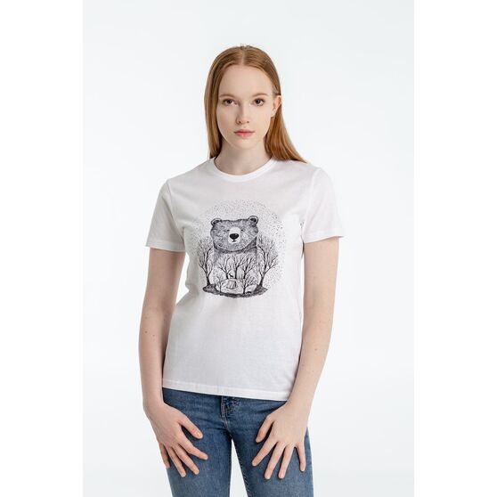 Футболка женская Bear, белая-1