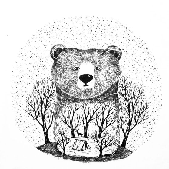 Футболка женская Bear, белая-5