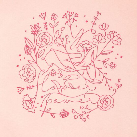 Футболка женская Flower Power, розовая-4