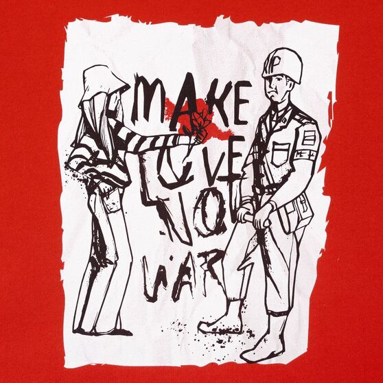Толстовка Make Love, красная-5
