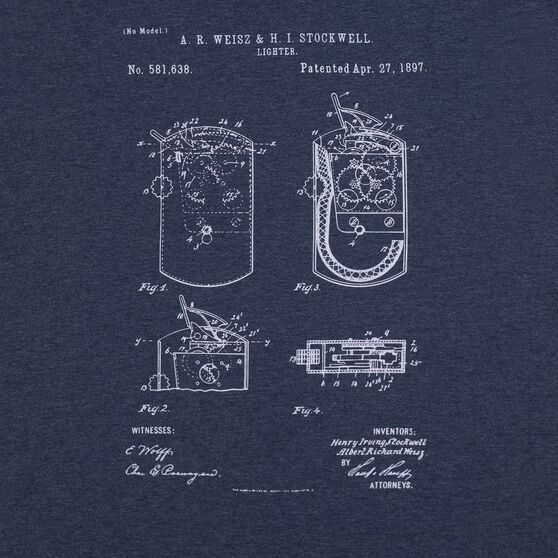 Футболка приталенная Old Patents. Lighter, синий меланж-3