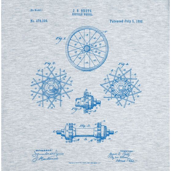 Футболка приталенная Old Patents. Wheel, голубой меланж-3