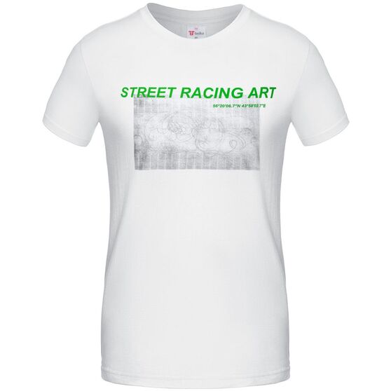 Футболка Street Racing Art, белая-2