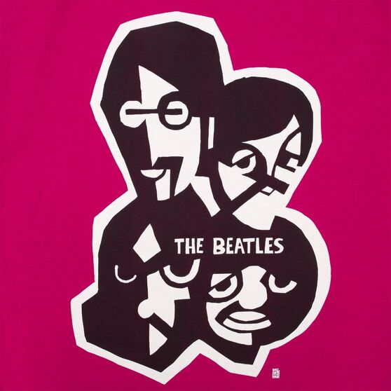 Футболка женская «Меламед. The Beatles», ярко-розовая (фуксия)-3