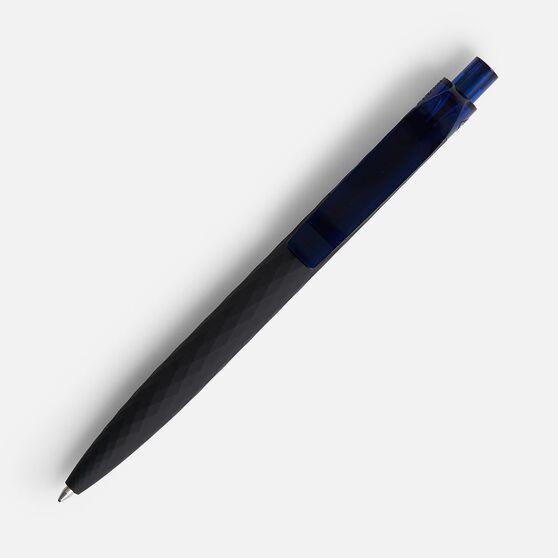 Ручка шариковая Prodir QS01 PRT-T Soft Touch, черная с синим-3