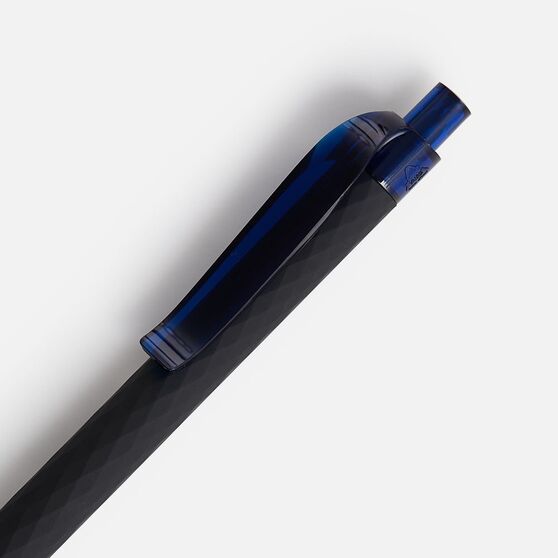 Ручка шариковая Prodir QS01 PRT-T Soft Touch, черная с синим-4