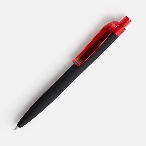Ручка шариковая Prodir QS01 PRT-T Soft Touch, черная с красным-1