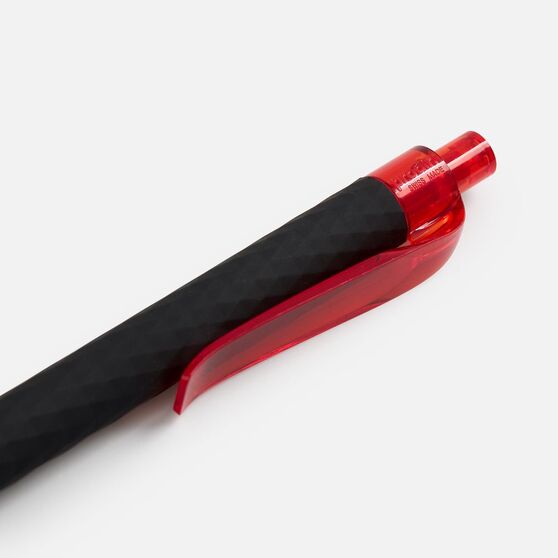 Ручка шариковая Prodir QS01 PRT-T Soft Touch, черная с красным-5