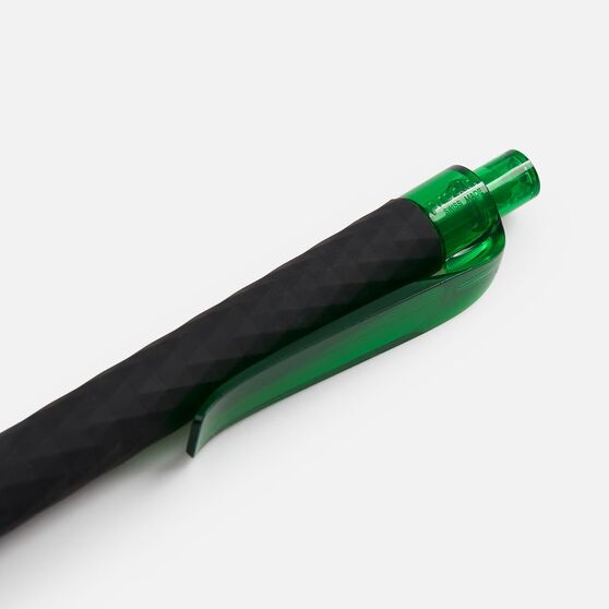 Ручка шариковая Prodir QS01 PRT-T Soft Touch, черная с зеленым-5