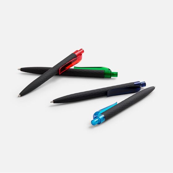 Ручка шариковая Prodir QS01 PRT-T Soft Touch, черная с зеленым-7