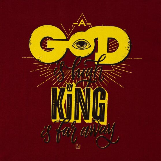 Футболка A God is High, гранатово-красная-4