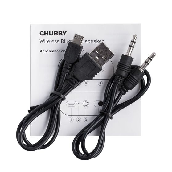 Беспроводная колонка Chubby, серая с красным-7