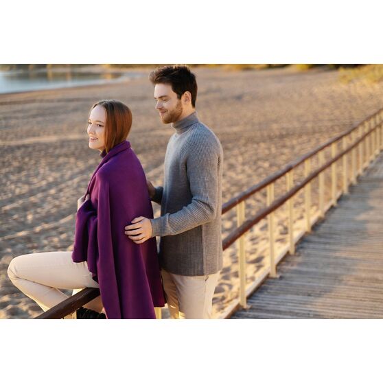 Флисовый плед Warm&Peace, ярко-синий-9