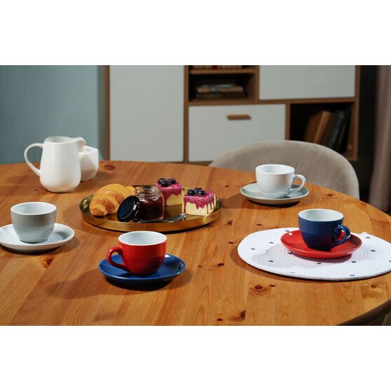 Чайная пара Cozy Morning, синяя с белым-5
