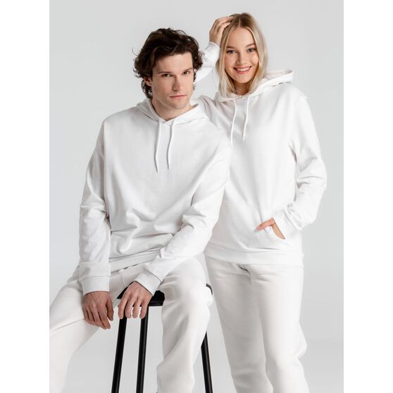 Толстовка с капюшоном унисекс Hoodie, белая-15