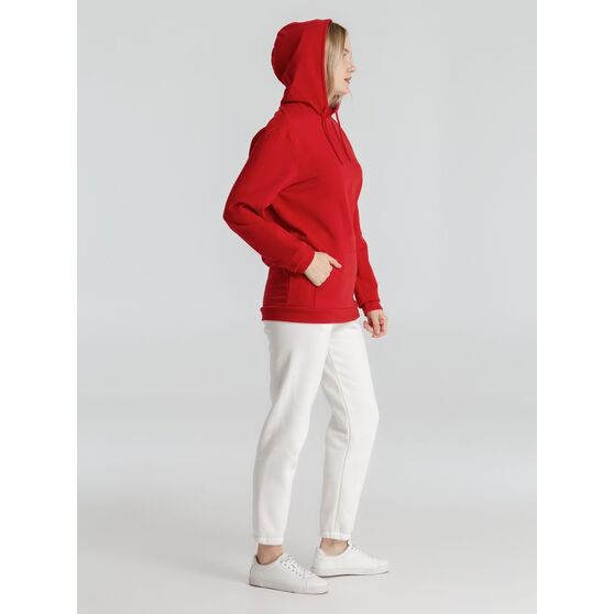 Толстовка с капюшоном унисекс Hoodie, красная-14