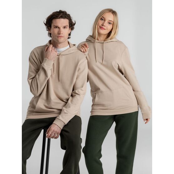 Толстовка с капюшоном унисекс Hoodie, бежевая-14