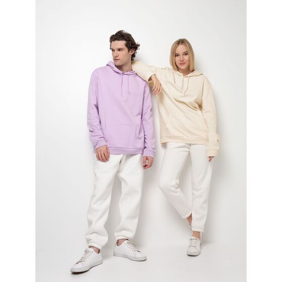 Толстовка с капюшоном унисекс Hoodie, светло-желтая-14
