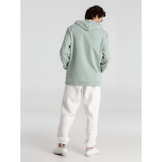 Толстовка с капюшоном унисекс Hoodie, серо-зеленая-12