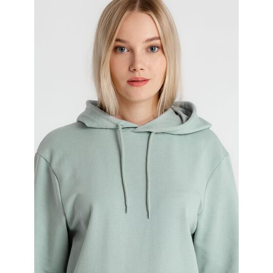 Толстовка с капюшоном унисекс Hoodie, серо-зеленая-6