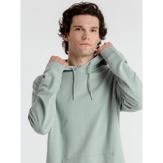 Толстовка с капюшоном унисекс Hoodie, серо-зеленая-9