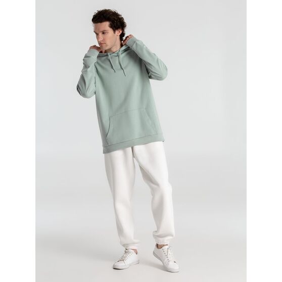 Толстовка с капюшоном унисекс Hoodie, серо-зеленая-10