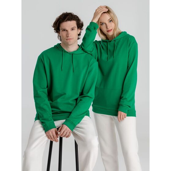 Толстовка с капюшоном унисекс Hoodie, зеленая-14