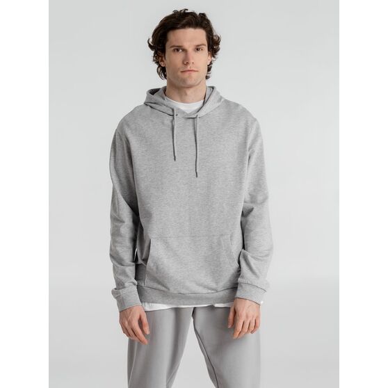 Толстовка с капюшоном унисекс Hoodie, серый меланж-6