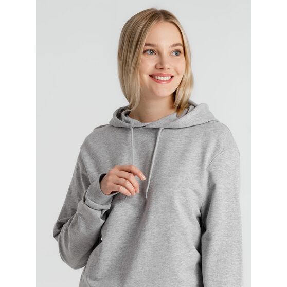 Толстовка с капюшоном унисекс Hoodie, серый меланж-13
