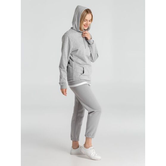 Толстовка с капюшоном унисекс Hoodie, серый меланж-15