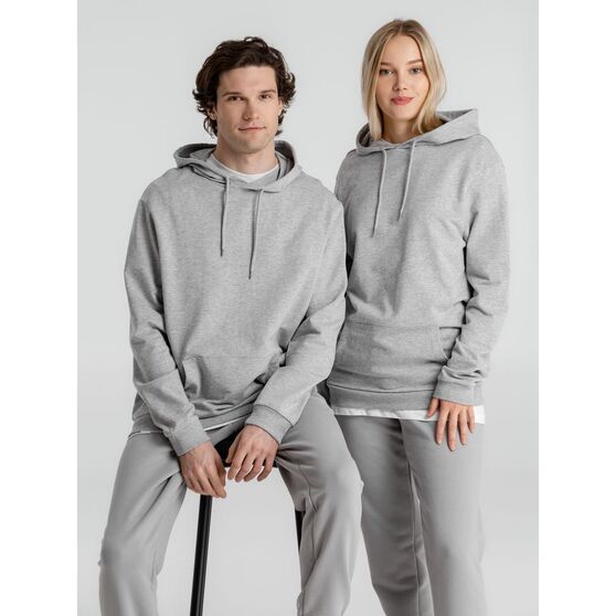 Толстовка с капюшоном унисекс Hoodie, серый меланж-16