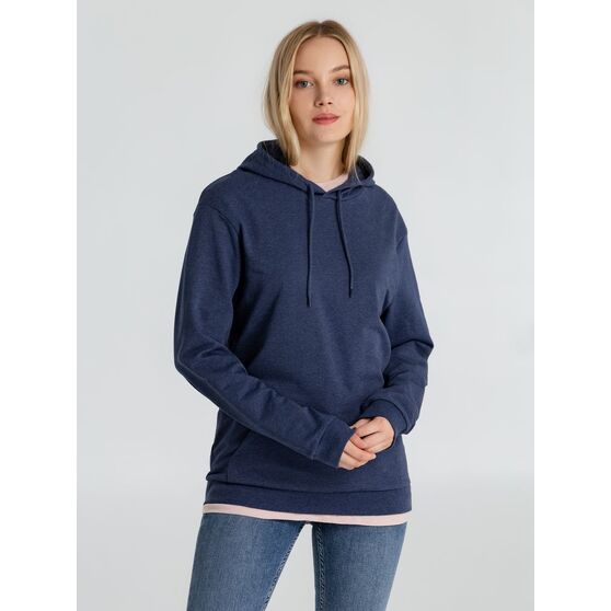 Толстовка с капюшоном унисекс Hoodie, синий меланж-6