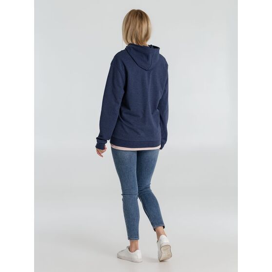 Толстовка с капюшоном унисекс Hoodie, синий меланж-10