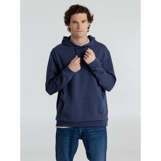 Толстовка с капюшоном унисекс Hoodie, синий меланж-11