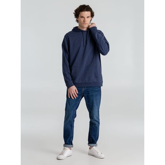 Толстовка с капюшоном унисекс Hoodie, синий меланж-13