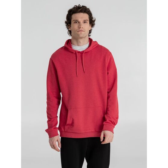 Толстовка с капюшоном унисекс Hoodie, красный меланж-6