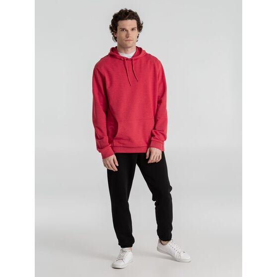 Толстовка с капюшоном унисекс Hoodie, красный меланж-9