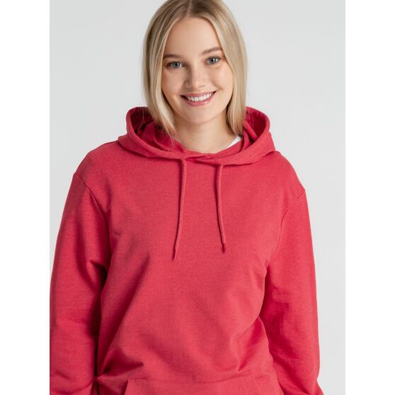 Толстовка с капюшоном унисекс Hoodie, красный меланж-13