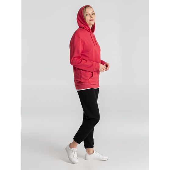 Толстовка с капюшоном унисекс Hoodie, красный меланж-15