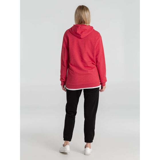 Толстовка с капюшоном унисекс Hoodie, красный меланж-16