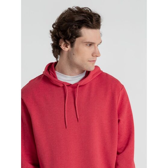 Толстовка с капюшоном унисекс Hoodie, красный меланж-8