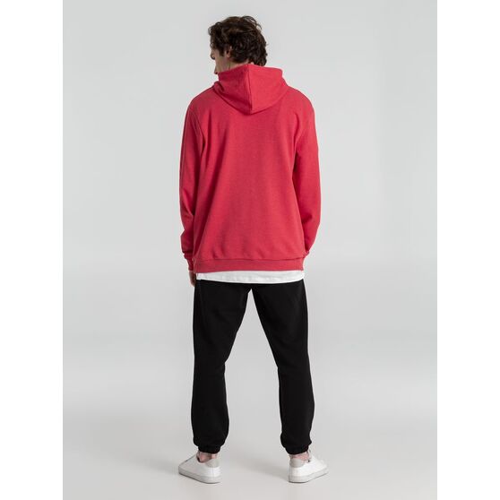 Толстовка с капюшоном унисекс Hoodie, красный меланж-10